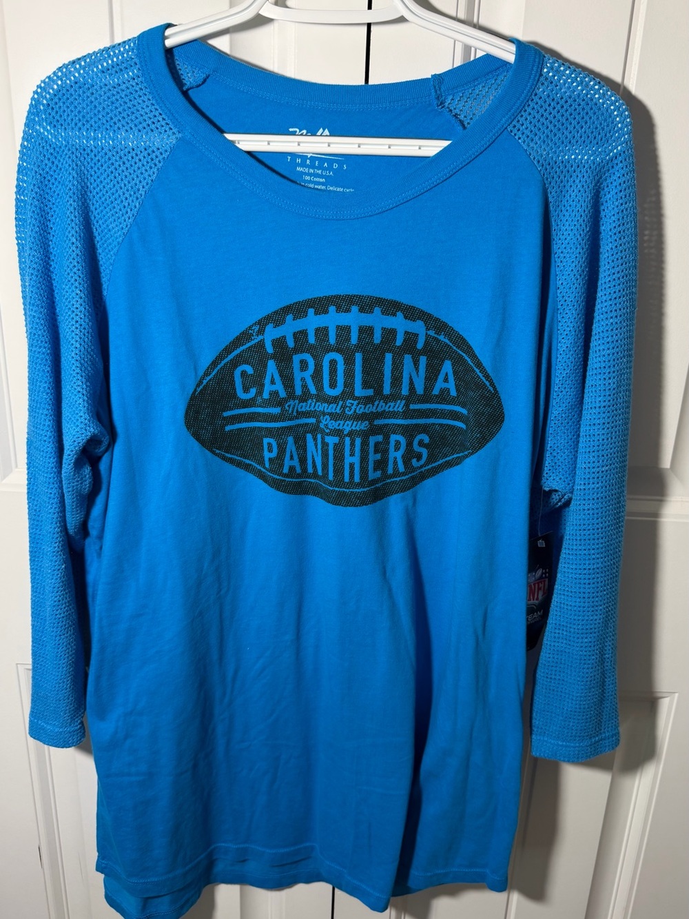 Majestic Men's Bright Teal Blue Crewneck T-Shirt